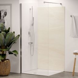 Panneau mural douche aluminium composite Winwall Sandstein poli vendu à l'unité ou en set, différentes tailles au choix