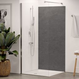 Panneau mural douche aluminium composite Winwall Struktur anthracite vendu à l'unité ou en set, différentes tailles au choix