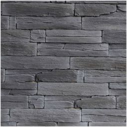 Plaque de parement Orsol Yosemite, ton anthracite Pierre avec texture schiste