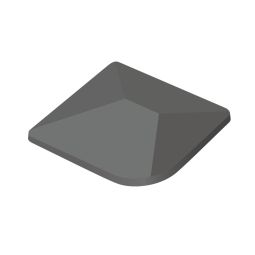 Capuchon de poteau en aluminium anthracite pour clôture de jardin pour poteaux d'angle de section 60x60 mm