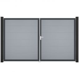 Portail double GroJa BasicLine PVC 4