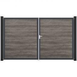 Portail double GroJa BasicLine PVC 3
