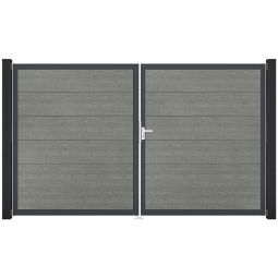 Portail double GroJa BasicLine PVC 3