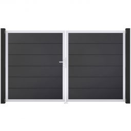 Portail double GroJa BasicLine PVC 3