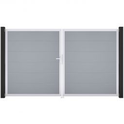 Portail double GroJa BasicLine PVC 5