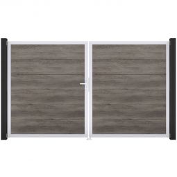Portail double GroJa BasicLine PVC 4