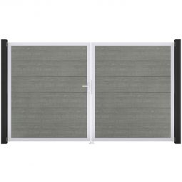 Portail double GroJa BasicLine PVC 4