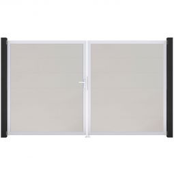 Portail double GroJa BasicLine PVC 4