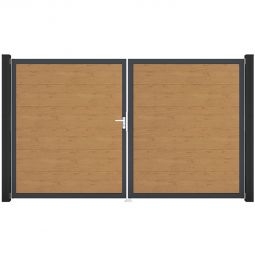 Portail double GroJa BasicLine PVC 3