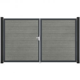 Portail double GroJa BasicLine PVC 5