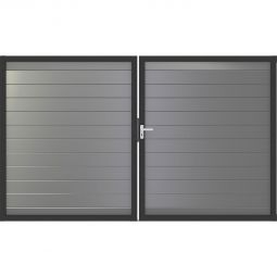 Portail double GroJa Lumino aluminium 3