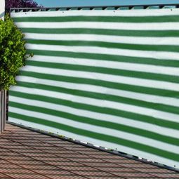 Brise-vue balcon vert-blanc 0,9x3m 3