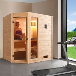 Sauna d'angle weka VALIDA en 3