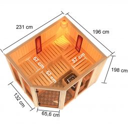 Sauna IR multifonctions Karibu Ava 4