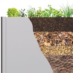 Plate-bande surélevée argent métallisé Biohort 12