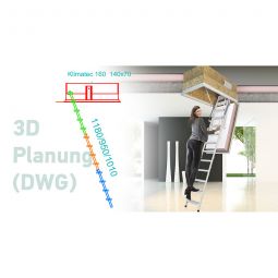 Escalier escamotable isolé Wippro Klimatec 7