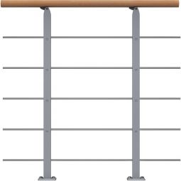 Rampe de balustrade, escalier modulaire DOLLE Frankfurt, Hamburg, Berlin, Sydney - Set complémentaire Kit d´extension, disponible en gris perle, anthracite et blanc