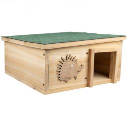 Maison de hérisson Windhager abri des animaux  abri d'hiver en bois FSC avec un toit amovible et résistant aux intempéries en kit complet