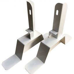 Set de pieds Jollytherm pour radiateur infrarouge blanc pieds en alliage léger transforment le radiateur infrarouge Jollytherm en appareil autoportant pouvant être placé librement dans la pièce