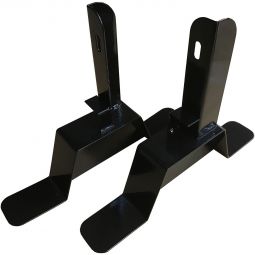 Set de pieds Jollytherm pour radiateur infrarouge noir pieds en alliage léger transforment le radiateur infrarouge Jollytherm en appareil autoportant pouvant être placé librement dans la pièce