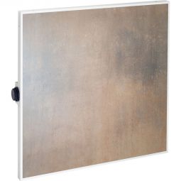 Chauffage infrarouge Jollytherm en grès cérame aspect rouille - radiateur céramique 400 W / 1200 W Radiateur céramique en grès cérame 6 mm, réglage continu de la température, montage mural horizontal ou vertical, montage au plafond possible