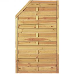 Clôture en bois T&J Maxi-Massive Marche Clôture à lames pare-vue Panneau pare-vue 90x180/150 et 90x150/120 cm, imprégnée sous pression, lattes nervurées, clous en acier inoxydable, construction robuste