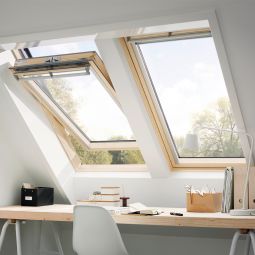 Fenêtre de toit à projection VELUX GPL 3070 bois THERMO Double vitrage standard