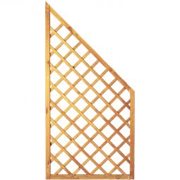 Panneau treillis diagonale T&J angle MW 10x10 cm Protection visuelle en pin/épicéa, 90x180/90 cm