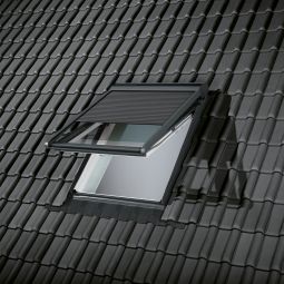 Volet roulant solaire VELUX SST 0000 en Aluminium gris anthracite pour les fenêtres d'accès toiture GTU et GTL