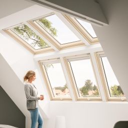 Fenêtre de toit VELUX Verrière d'angle PVC ENERGIE PLUS blanc 2x2 Triple vitrage standard, ESG à l'extérieur, VSG à l'intérieur