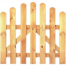 Portail de jardin T&J HEIKO Arc porte en bois imprégné avec arc haut 100x80/95 cm et 300x80/100 cm, élégant et résistant aux intempéries, assemblages cloués et galvanisés, lattes env. 20x90 mm