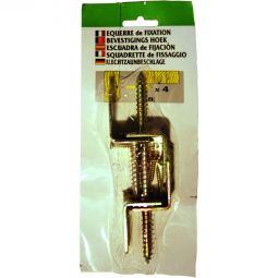 Ferrure d'angle T&J avec vis équerre de fixation pour prêt à l'assemblage, avec vis, en acier galvanisé jaune ou en inox, protégée contre la corrosion