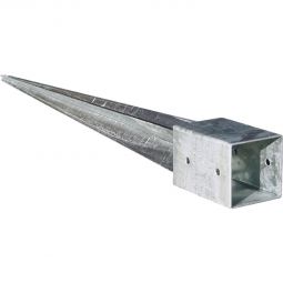 Douille à enfoncer dans le sol T&J jusqu'à max. 120 cm de hauteur, profondeur du pot env. 15 cm, acier galvanisé