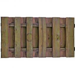 Clôture jardin SEELAND clôture bois T&J clôture de jardin SEELAND 100x90 cm, autoclave, brute avec restes d'écorce et de fibres, traverses robustes 30x80 mm, fixation galvanisée