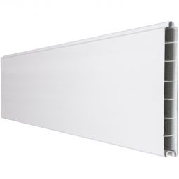 Clôture à emboîter étroite PVC GroJa BasicLine lame simple couleur blanc panneau à lamelles  Plastique de haute qualite ennobli d'un film PVC, nombreuses combinaisons possibles, 180x15x1,9 cm