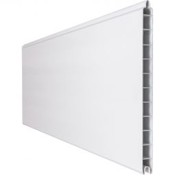 Clôture occultante Grola BasicLine Premium lame simple couleur blanc panneau à lamelles En plastique de haute qualité, recouvert d'un film décoratif en PVC, nombreuses possibilités de combinaisons, 180x28,4x1,9 cm