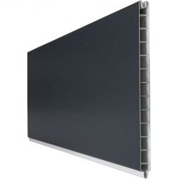 Clôture à emboîter en PVC GroJa BasicLine lame simple couleur gris anthracite panneau à lamelles  Plastique de haute qualité avec film PVC, nombreuses possibilités de combinaison, 180x30x1,9 cm