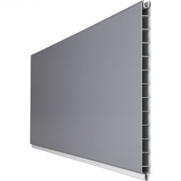 Clôture à emboîter en PVC GroJa BasicLine lame simple couleur gris argent panneau à lamelles  Plastique de haute qualité avec film PVC, nombreuses possibilités de combinaison, 180x30x1,9 cm
