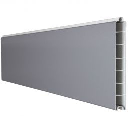 Clôture à emboîter étroite PVC GroJa BasicLine lame simple couleur gris argent panneau à lamelles  Plastique de haute qualite ennobli d'un film PVC, nombreuses combinaisons possibles, 180x15x1,9 cm