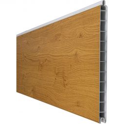 Clôture occultante Grola BasicLine Premium lame simple couleur chêne cendré natur panneau à lamelles En plastique de haute qualité, recouvert d'un film décoratif en PVC, nombreuses possibilités de combinaisons, 180x28,4x1,9 cm