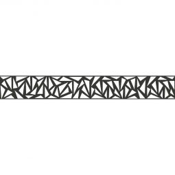Panneau occultation, insert design GroJa Triangle aluminium anthracite DB 703 Revêtu par poudre, 179,5x25,5x0,15 cm, sans kit de baguettes d'adaptation