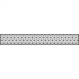 Panneau occultation, insert design GroJa Cube aluminium anthracite DB 703 Revêtu par poudre, 179,5x25,5x0,15 cm, sans kit de baguettes d'adaptation