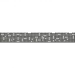 Panneau occultation, insert design GroJa Mesh aluminium anthracite DB 703 Revêtu par poudre, 179,5x25,5x0,15 cm, sans kit de baguettes d'adaptation
