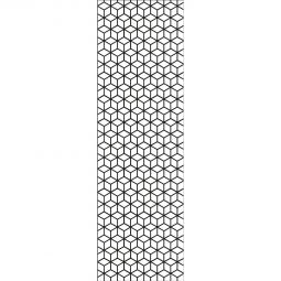 Panneau occultation, insert design GroJa XL Cube aluminium anthracite DB 703 60x180 cm, avec cadre périphérique rond, matériel de fixation inclus