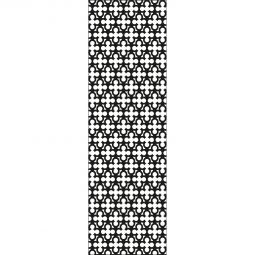 Panneau occultation, insert design GroJa XL Oriental aluminium anthracite DB 703 60x180 cm, avec cadre périphérique rond, matériel de fixation inclus