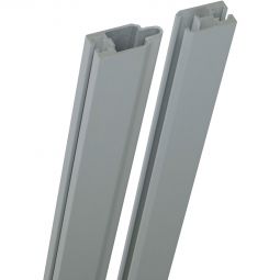 GroJa kit de listes adaptatrices alu pour insertion design clôture à lames gris argent Nécessaire à chaque insertion design pour montage, 180 cm, joint brosse inclus