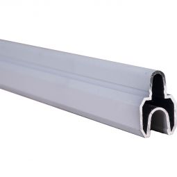 GroJa Solid Grande Premium baguette décorative clôture à lames gris argent Les baguettes décoratives apportent une touche haut de gamme à la clôture, aluminium, 180 cm