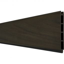 Clôture GroJa Solid protection visuelle élément simple couleurs de noyer co-extrudé panneau à emboîter lamelles Même aspect des deux côtés, très nombreuses possibilités de combinaison, 180x15x1,9 cm