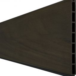 Clôture GroJa Solid Grande Premium lame pour panneau à composer couleur noyer co-extrudée palissade Même aspect des deux côtés, très nombreuses possibilités de combinaison, 180x24x1,9 cm