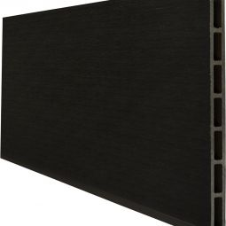 Clôture GroJa Grande lame pour panneau à composer noir co-extrudée palissade Même aspect des deux côtés, très nombreuses possibilités de combinaison, 180x25,3x1,9 cm